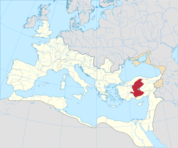 Mapa histórico de la provincia romana de Galacia