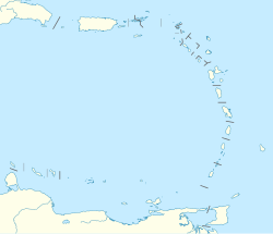 Mapa de localización de Willemstad en las Antillas Menores