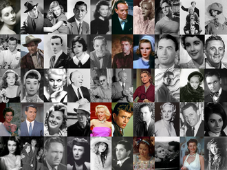 Estrellas de la era dorada de Hollywood.