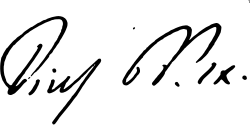 Firma autógrafa de Pío IX