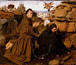 San Francisco recibe los estigmas de Jan van Eyck