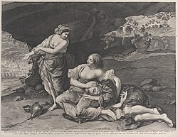 Grabado de Lucas Vorsterman I basado en la obra de Gentileschi