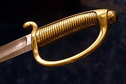 El briquet, un sable corto característico de la infantería durante las guerras napoleónicas.