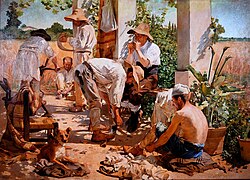 Segadores castellonenses, obra pictórica de Vicente Castell de 1901.