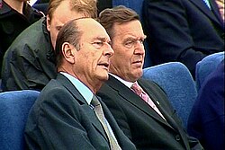 Jacques Chirac y Gerhard Schröder en 2003