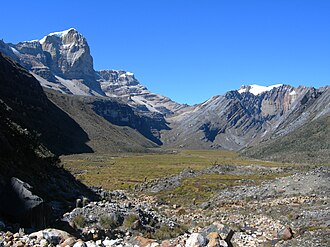 Vista panorámica de una zona montañosa en la Cordillera Oriental