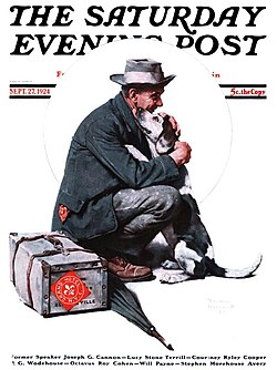 Portada del Saturday Evening Post del 27 de septiembre de 1924 ilustrada por Norman Rockwell.