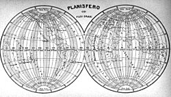 Planisferios con husos horarios de Italia de 1896