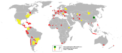 Distribución de la población equina mundial