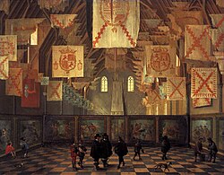 Interior de la Gran Sala de la asamblea en el Binnenhof