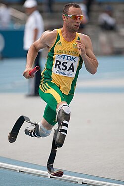 Pistorius en el Campeonato Mundial de Atletismo de 2011 en Daegu