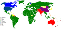 Mapa mundial con los deportes más populares por país