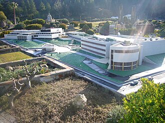 Maqueta arquitectónica de la sede de Televisión de Cataluña en Cataluña en Miniatura