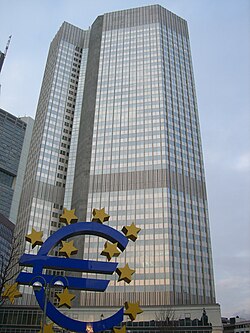 Edificio sede del Banco Central Europeo situado en Fráncfort del Meno.