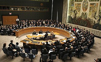 Dmitri Medvédev en el Consejo de Seguridad en 2008