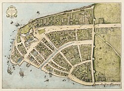 Mapa histórico de la zona de Nueva Ámsterdam