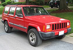 Jeep Cherokee clásico en exposición