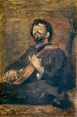 Retrato de Darío de Regoyos con la guitarra