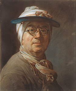 Autorretrato con gafas de Jean Siméon Chardin, 1775