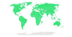 Mapa de países participantes en Sídney 2000