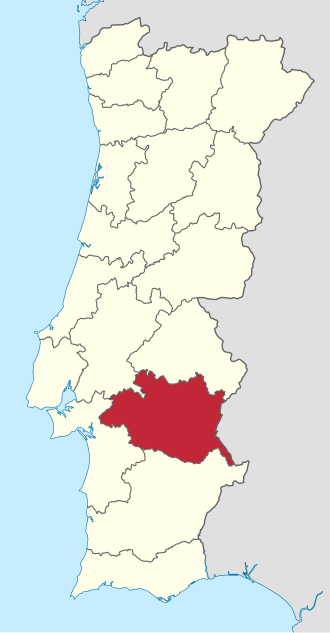 Representación visual general del distrito de Évora