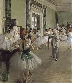 La clase de ballet, óleo sobre lienzo de Edgar Degas, 1871-1874