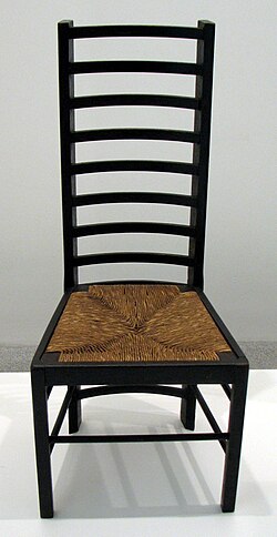 Silla diseñada por Charles Rennie Mackintosh