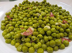 Guisantes cocidos