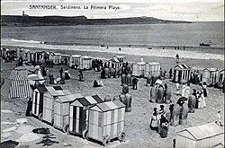 Baños de ola en El Sardinero
