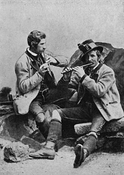 Fotografía histórica de los hermanos Steinegger en el Distrito de Liezen, Estiria, en 1880.
