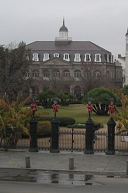 El Cabildo de Nueva Orleans, sede del gobierno español.
