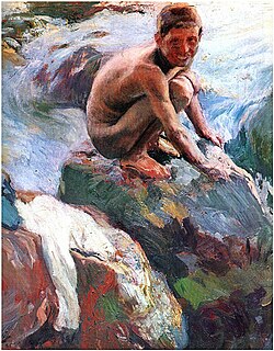 Joaquín Sorolla, Niño en las rocas, 1905
