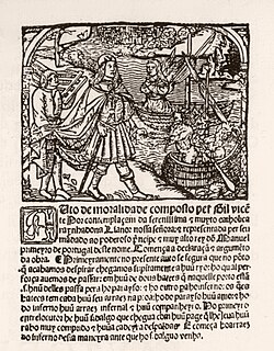 Ilustración del Auto de la Barca del Infierno