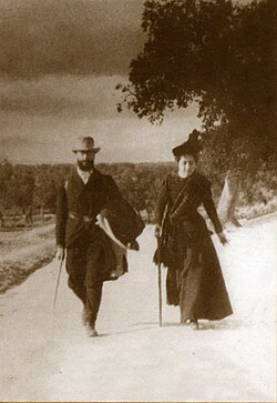 Fotografía histórica de Ramón Menéndez Pidal y María Goyri