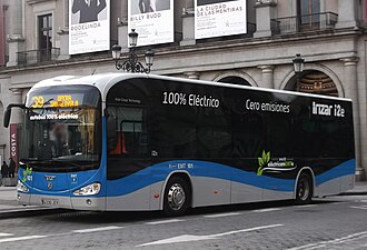 Autobús eléctrico en Madrid