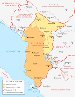 Representación cartográfica de las operaciones y fronteras balcánicas
