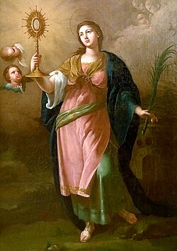 Retrato antiguo de santa Bárbara de Nicomedia