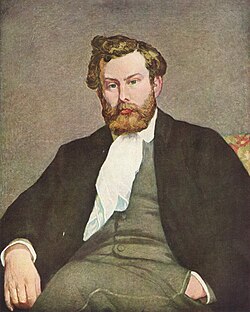 Retrato de Alfred Sisley por Renoir