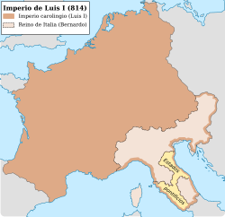 Mapa del Imperio carolingio