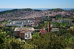 Vistas panorámicas del distrito de Horta-Guinardó desde el barrio de Montbau