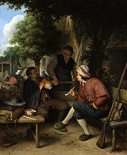 Viajeros descansando de Adriaen van Ostade