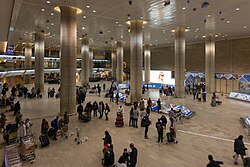 Hall de recepción del Aeropuerto Internacional Ben Gurión