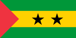 Representación de la bandera nacional de Santo Tomé y Príncipe