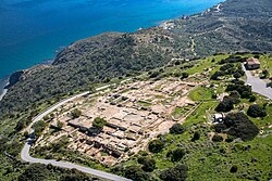 Vista general del Palacio de Vouni en Chipre.