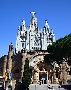 Iglesia del Sagrado Corazón situada en el Tibidabo.