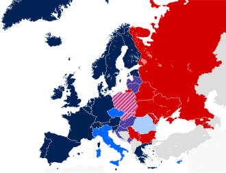 Mapa de Europa mostrando la situación legal de las uniones entre personas del mismo sexo