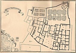 Plano de la sede del tribunal de la Inquisición de Mallorca