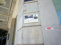 Placa conmemorativa en la ciudad de Grenoble sobre el centenario del maillot amarillo.