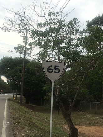 Señal de identificación de una Ruta nacional en el departamento de Casanare.