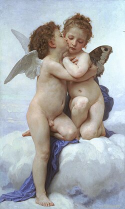 El primer beso, obra de Bouguereau de 1890
